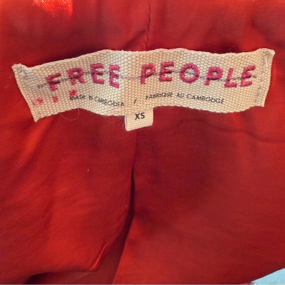 Free People Sabina Fur trim penny lane Bomber jacket brocade $450 XS - Picture 5 of 12